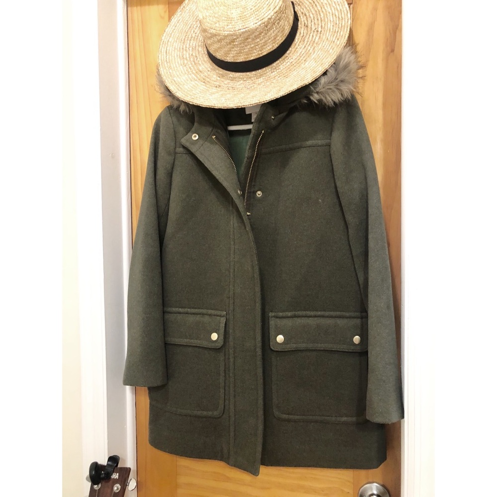 J. CREW Factory Vail Parka, light green